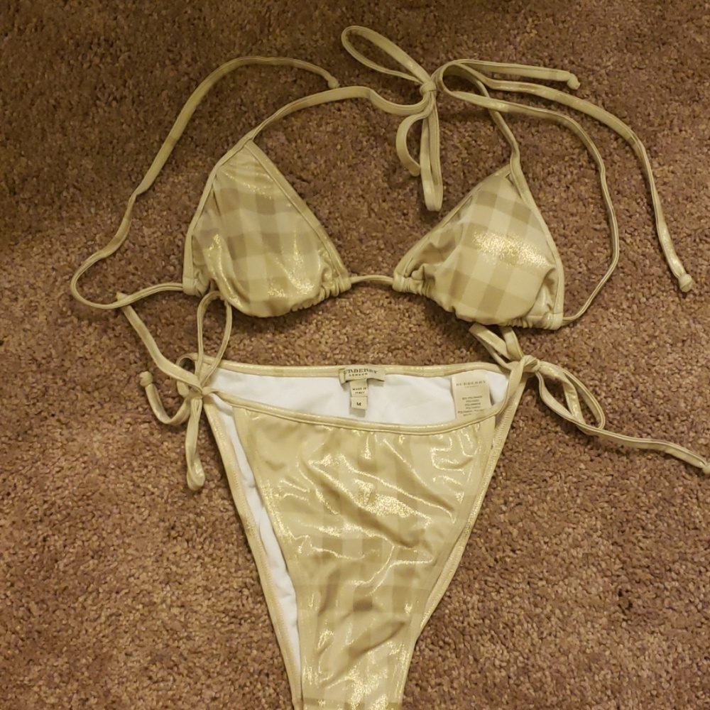 Gold Burberry bikini